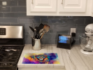 Hippie Animal Lion Glass Cutting Board