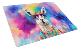 Hippie Animal Llama Glass Cutting Board
