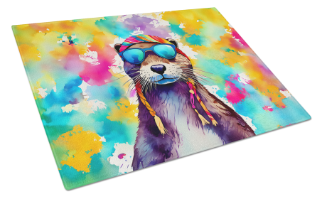 Hippie Animal Otter Glass Cutting Board