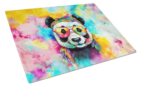 Hippie Animal Panda Glass Cutting Board