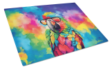 Hippie Animal Parrot Glass Cutting Board