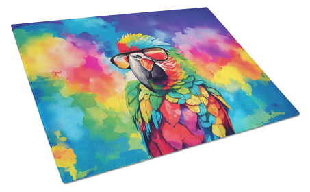 Hippie Animal Parrot Glass Cutting Board