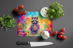Hippie Animal Raccoon Glass Cutting Board