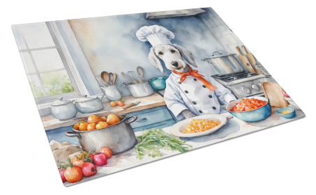 Bedlington Terrier The Chef Glass Cutting Board