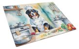 Bernese Mountain Dog The Chef Glass Cutting Board