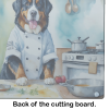 Bernese Mountain Dog The Chef Glass Cutting Board