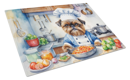 Brussels Griffon The Chef Glass Cutting Board