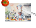 Bull Terrier The Chef Glass Cutting Board Boho Decor