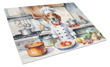 English Foxhound The Chef Glass Cutting Board