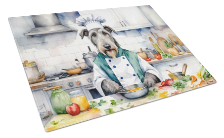 Irish Wolfhound The Chef Glass Cutting Board