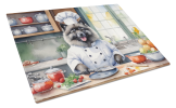 Keeshond The Chef Glass Cutting Board