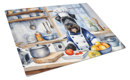 Kerry Blue Terrier The Chef Glass Cutting Board