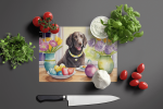 Easter Curly-Coated Retriever Glass Cutting Board