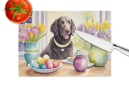 Easter Curly-Coated Retriever Glass Cutting Board