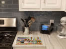 Decorating Easter English Foxhound Glass Cutting Board