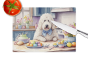 Easter Komondor Glass Cutting Board