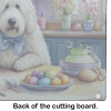 Easter Komondor Glass Cutting Board