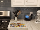 Decorating Easter Vizsla Glass Cutting Board