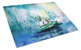 Fishing On The Bayou Glass Cutting Board