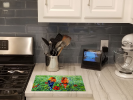 Fred and Freda Parrots Glass Cutting Board