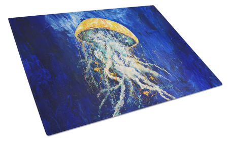 Free Fall Jellyfish Glass Cutting Board