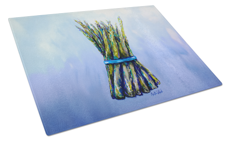 Fresh Bunch Asparagus Glass Cutting Board