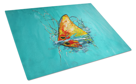In The Marsh Red Fish Glass Cutting Board