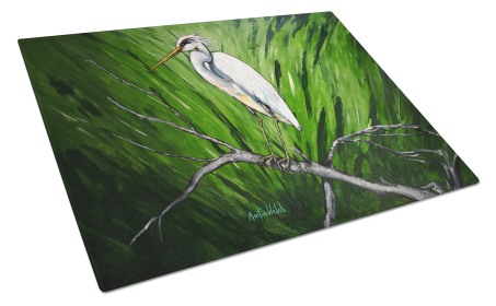 Heron On A Limb Glass Cutting Board