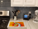 CiuSomething Blues Saxaphone and Piano Glass Cutting Board