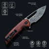 CIVIVI Odium Knife Damascus Blade + Cuibourtia Wood Handle