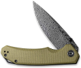 CIVIVI Brazen Knife Damascus Blade + Olive Micarta Handle