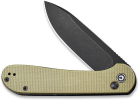 Civivi Button Lock Elementum - Olive Micarta - Black Stonewashed 14C28NO