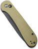 Civivi Button Lock Elementum - Olive Micarta - Black Stonewashed 14C28NO