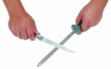 Lansky 9" Steel Sharp Stick Comfort Grip Sharpening Rod Butcher's Style