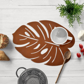 Leaf Cut Out Leather Placemats