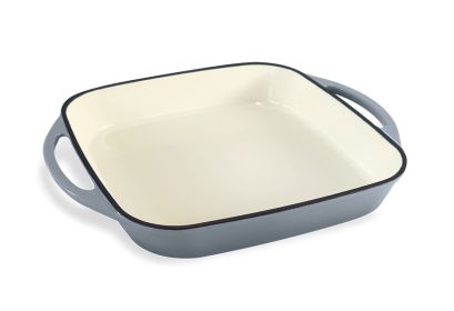 10" Square Cast Iron Baker (Color: White / Gray, size: 10")