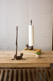Cast Iron Paper Towel Holder (Option: Frog)