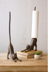 Cast Iron Paper Towel Holder (Option: Cat)