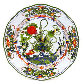 FAENZA-CARNATION Dinner Plate (Style: Scalloped dinner plate (11 D))