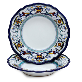 VECCHIA DERUTA Pasta/Soup Rim Plate (Style: Rim Pasta Soup Plate)