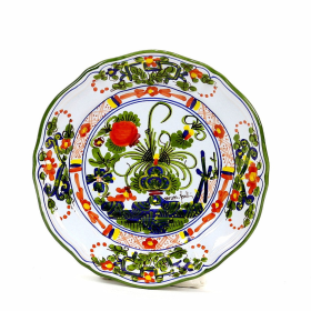 FAENZA-CARNATION: Scalloped salad plate (size: 7.5 DIAM. (Dimensions measured in Inches))