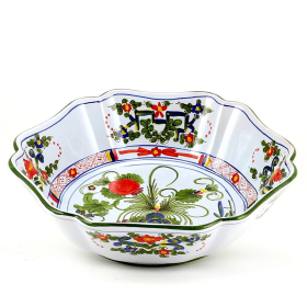 FAENZA-CARNATION Bowls for Serving Pasta or Salad (Style: Large Serving salad pasta bowl)