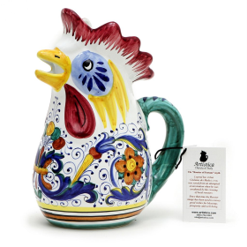 RICCO DERUTA: Pitcher (Style: Rooster of Fortune Pitcher (1 Liter 34 Oz 1 Qt))