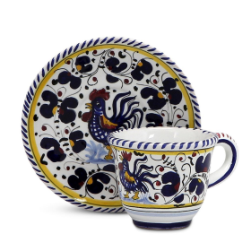 ORVIETO ROOSTER Cups & Saucers (Type: Espresso cup and Saucer)