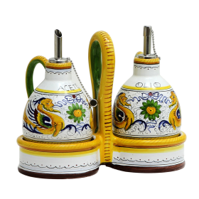 RAFFAELLESCO Oil/Vinegar Bottle (Style: Oil and Vinegar cruets set with caddy)