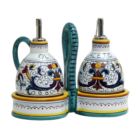 RICCO DERUTA Oil/Vinegar Bottle (Style: Oil and Vinegar cruets set with caddy)