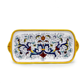 RICCO DERUTA: Rectangular Tray (size: 13 LONG X 7 DEEP (Dimensions measured in Inches))