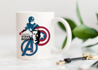 Hero Inspired Coffee Mug - Captain | By Trebreh Designs (Color: White, size: 11oz)