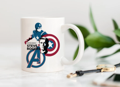 Hero Inspired Coffee Mug - Captain | By Trebreh Designs (Color: White, size: 15oz)