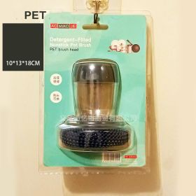 Kitchen Soap Dispensing Palm Brush Push-type Detergent Tools (Option: B Plastic packing)